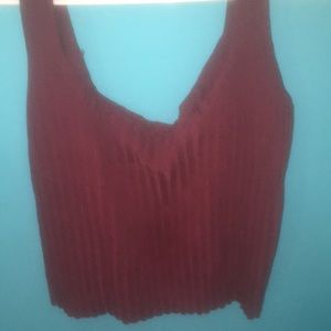 maroon tank top